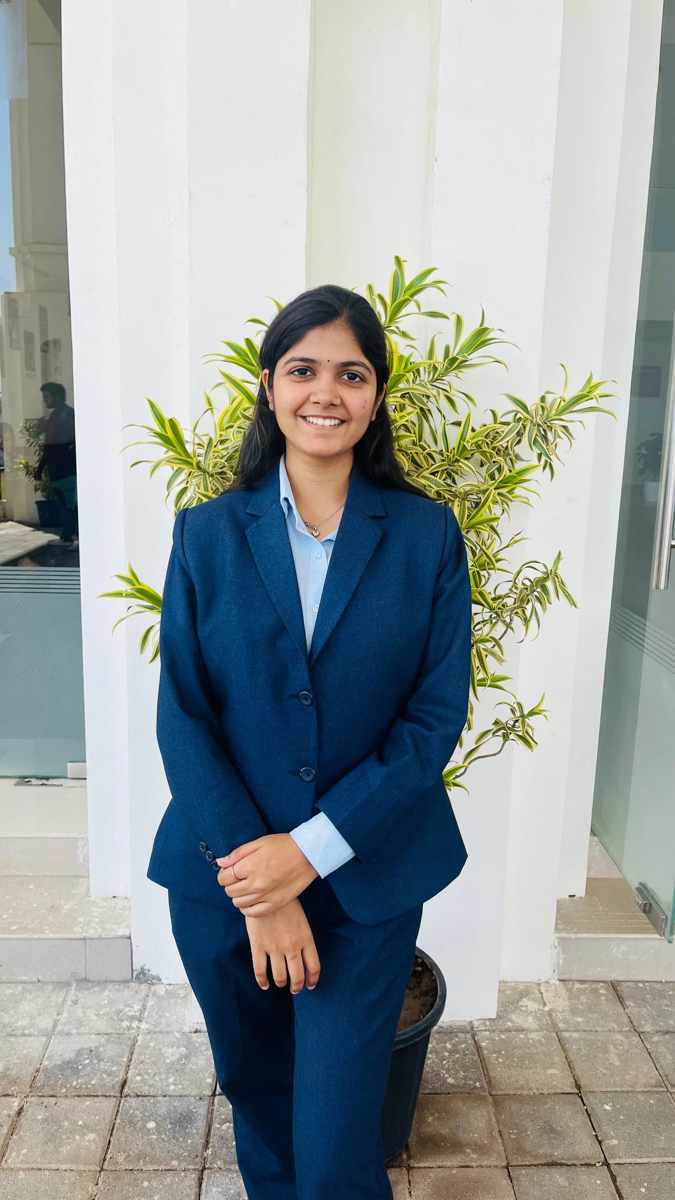 Portrait of woman Randal Grand with blonde hair and sunglasses outdoors